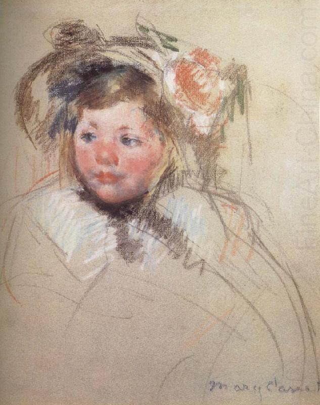 Mary Cassatt Sarah wearing the hat and seeing left china oil painting image